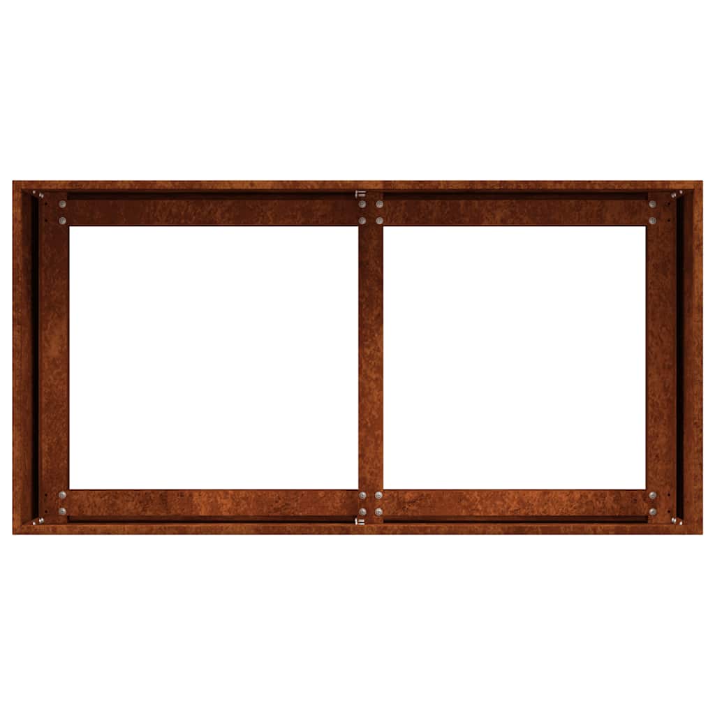 plantekasse rustfarvet 80x40x40 cm forvitringsstål