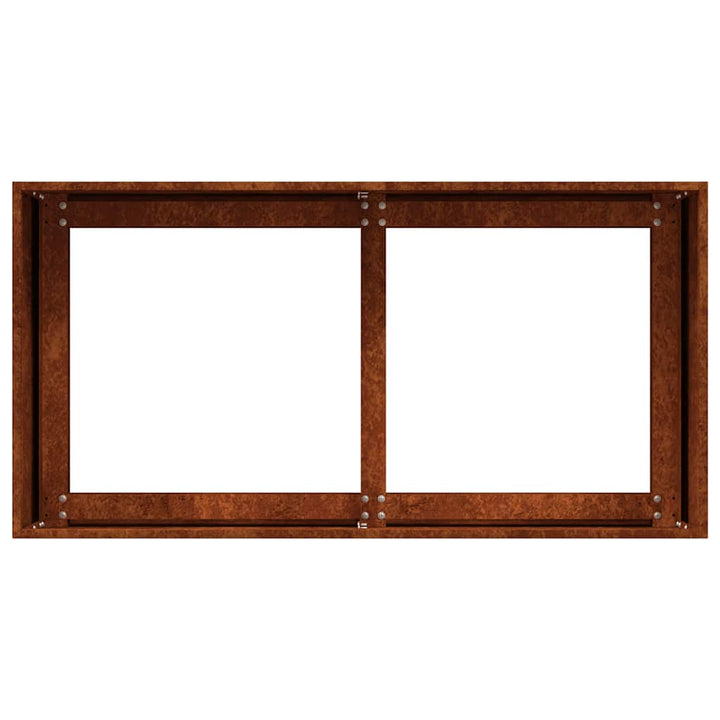 plantekasse rustfarvet 80x40x40 cm forvitringsstål