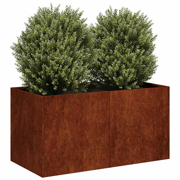 plantekasse rustfarvet 80x40x40 cm forvitringsstål