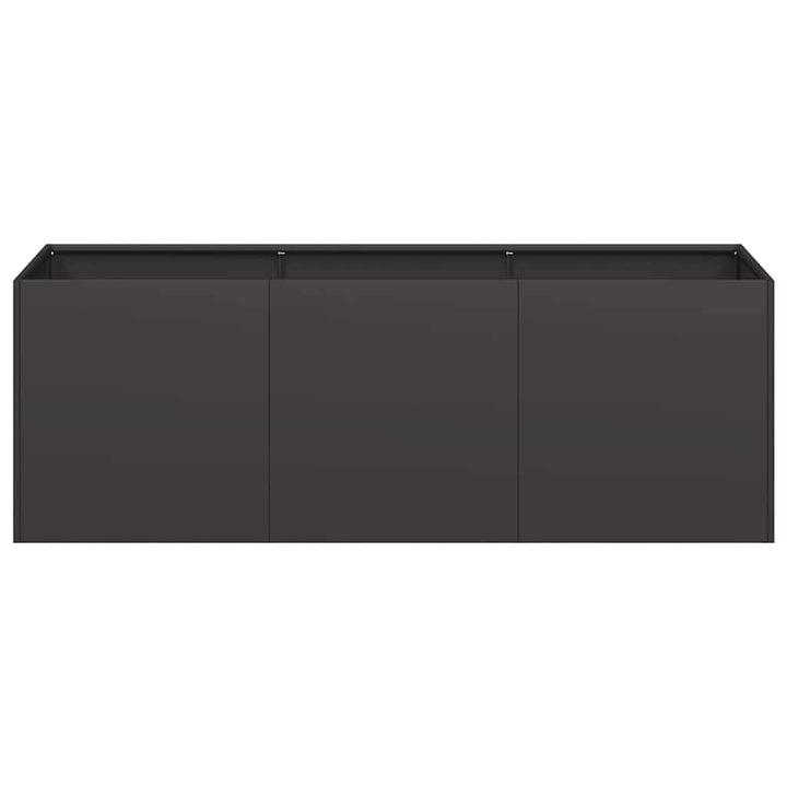 plantekasse sort 120x40x40 cm koldvalset stål