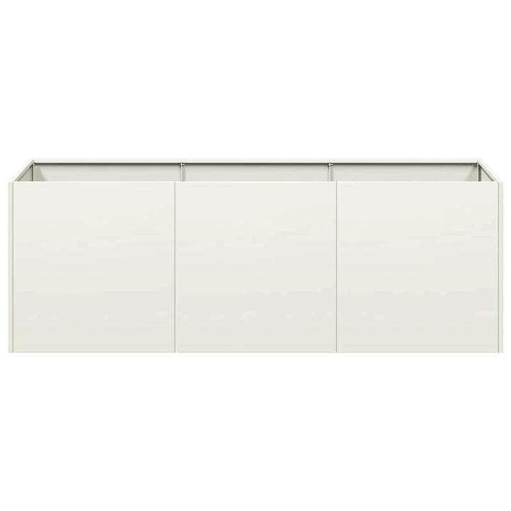 plantekasse hvid 120x40x40 cm koldvalset stål