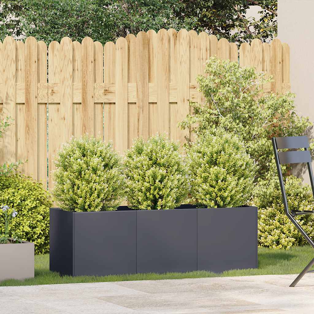 plantekasse antracit 120x40x40 cm koldvalset stål