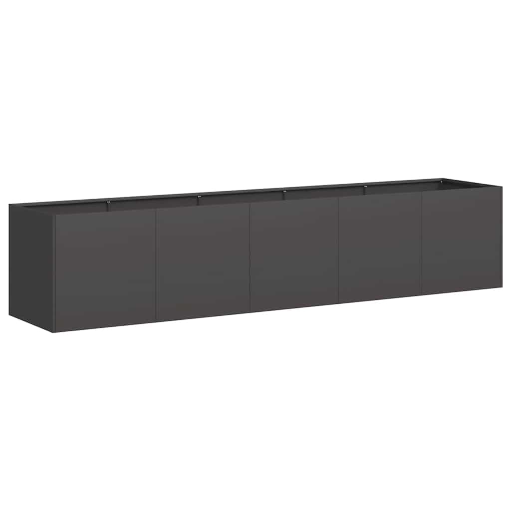 plantekasse sort 200x40x40 cm koldvalset stål