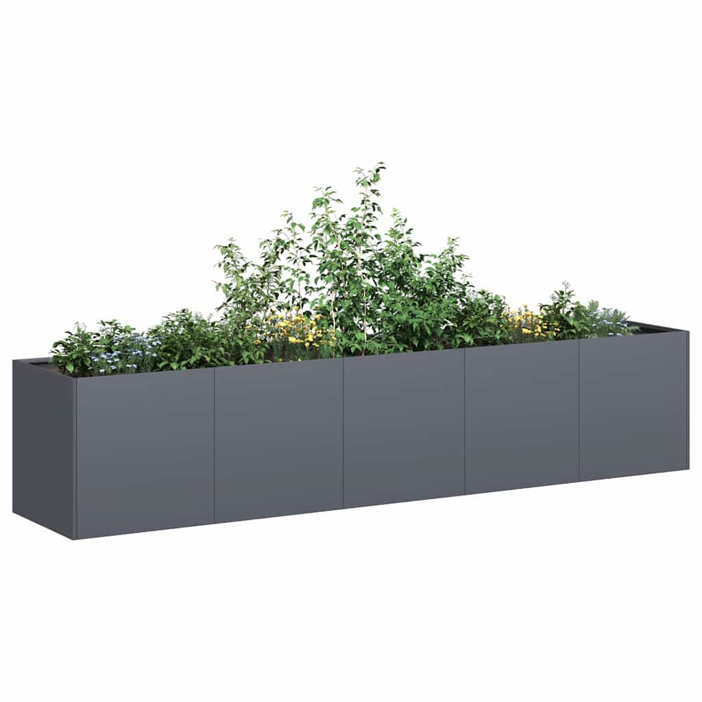 plantekasse antracit 200x40x40 cm koldvalset stål