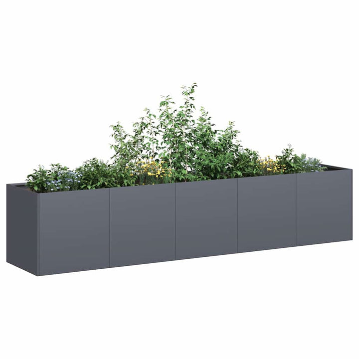 plantekasse antracit 200x40x40 cm koldvalset stål