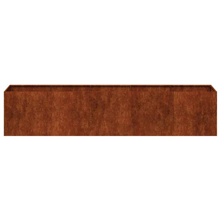 plantekasse rustfarvet 200x40x40 cm forvitringsstål