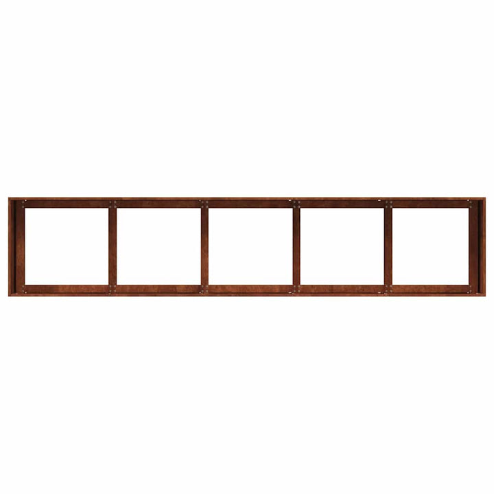 plantekasse rustfarvet 200x40x40 cm forvitringsstål