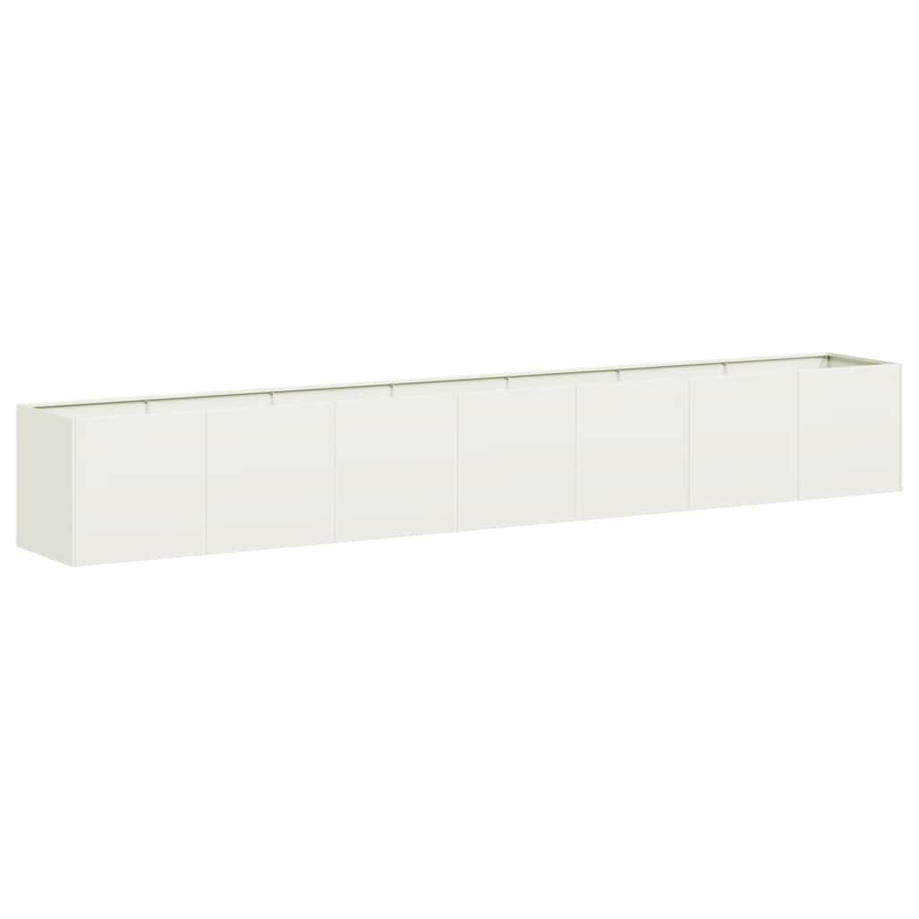 plantekasse hvid 280x40x40 cm koldvalset stål