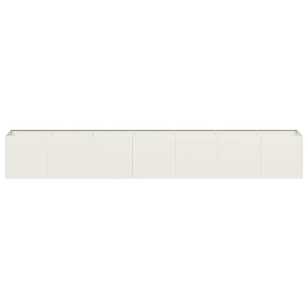 plantekasse hvid 280x40x40 cm koldvalset stål