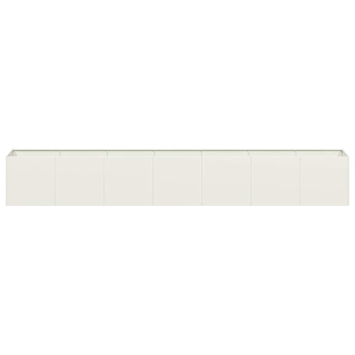 plantekasse hvid 280x40x40 cm koldvalset stål