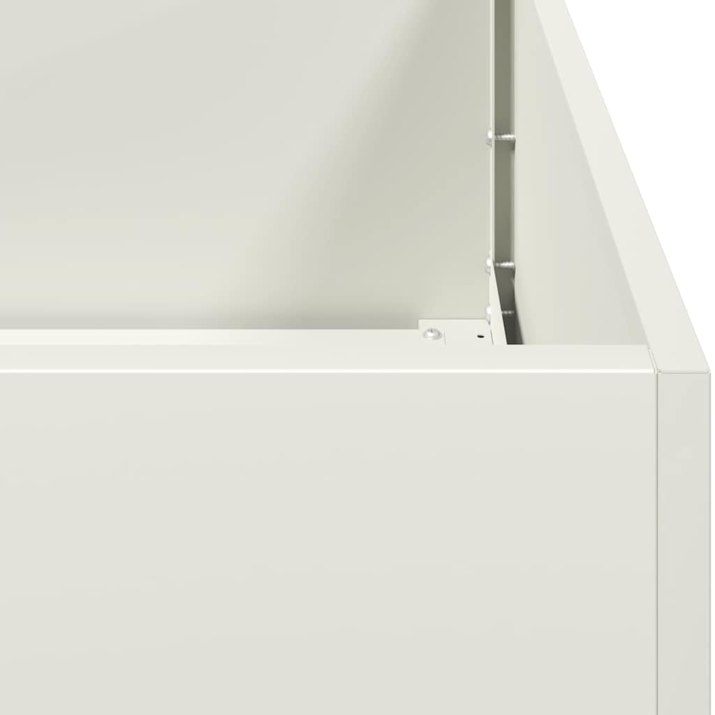 plantekasse hvid 280x40x40 cm koldvalset stål