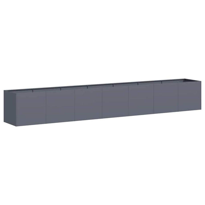 plantekasse antracitgrå 280x40x40 cm koldvalset stål