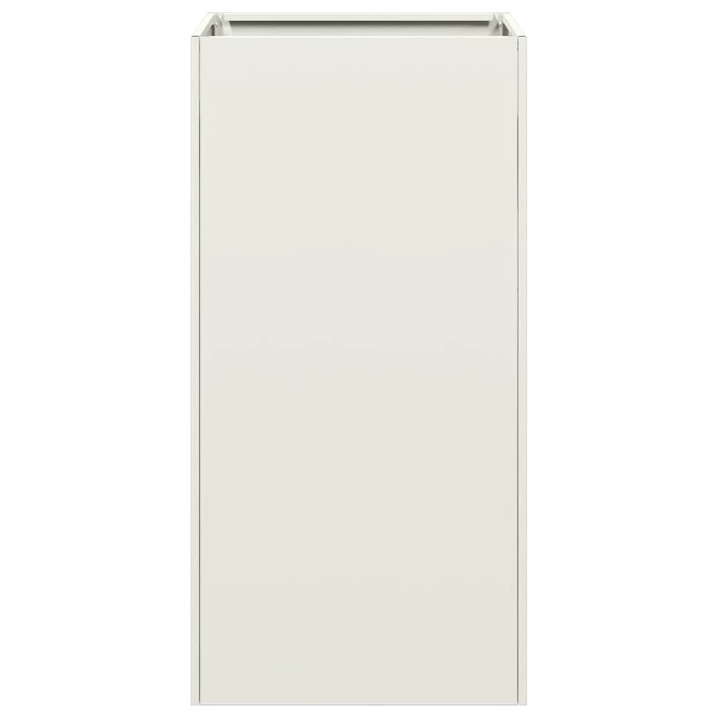 plantekasse hvid 40x40x80 cm koldvalset stål