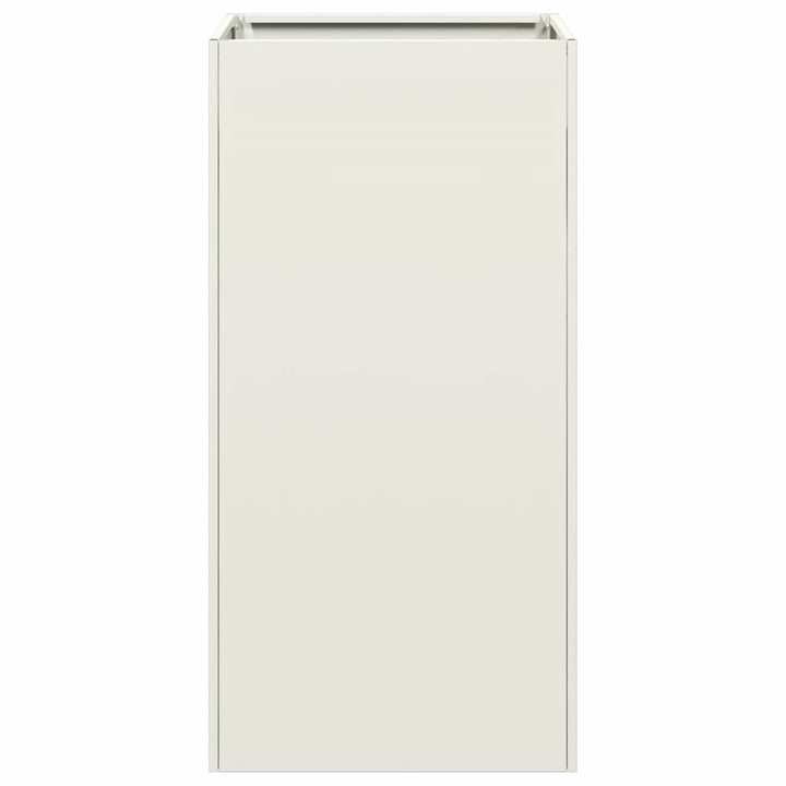 plantekasse hvid 40x40x80 cm koldvalset stål