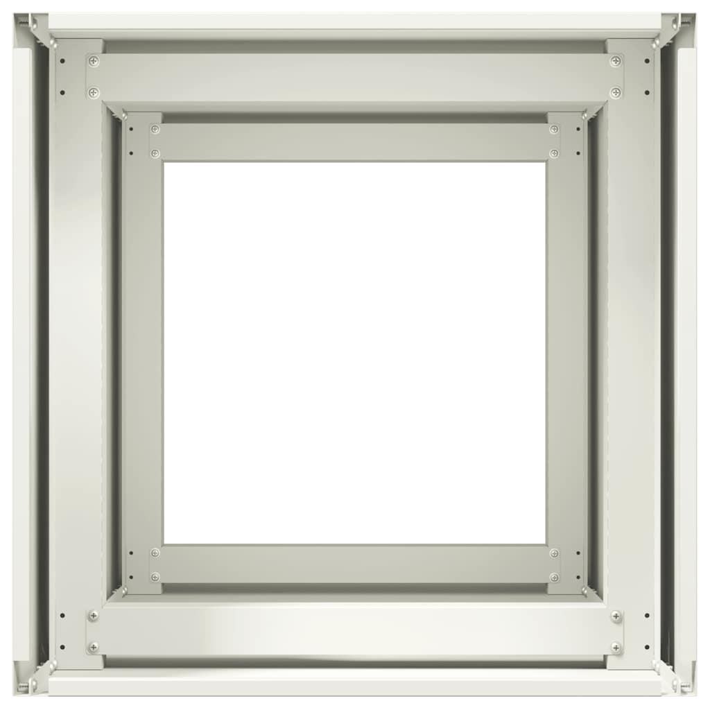 plantekasse hvid 40x40x80 cm koldvalset stål