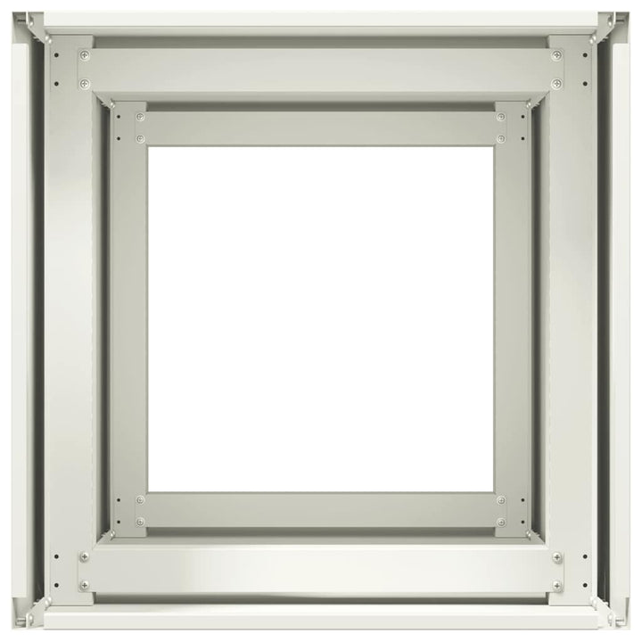 plantekasse hvid 40x40x80 cm koldvalset stål