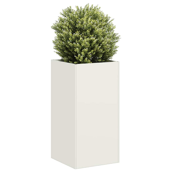 plantekasse hvid 40x40x80 cm koldvalset stål