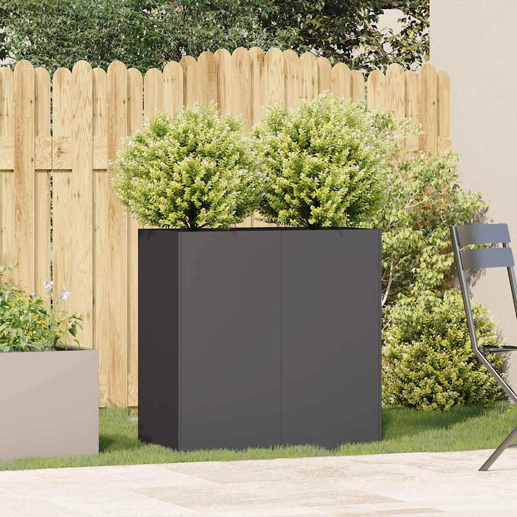 plantekasse 80x40x80 cm koldvalset stål sort