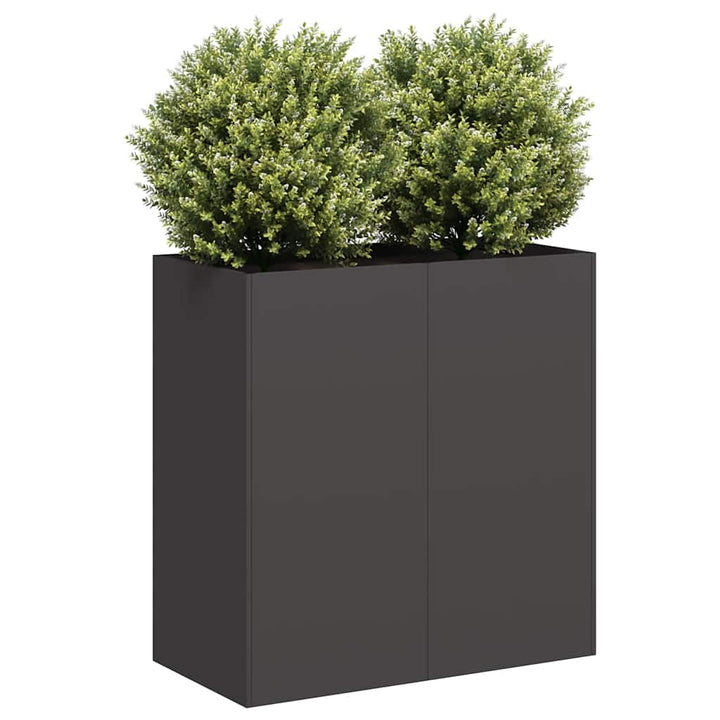 plantekasse 80x40x80 cm koldvalset stål sort