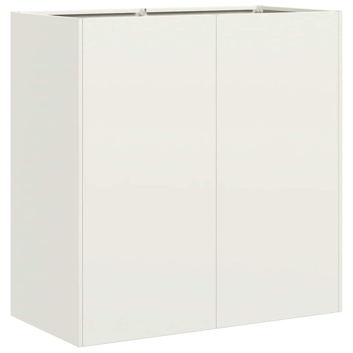 plantekasse hvid 80x40x80 cm koldvalset stål