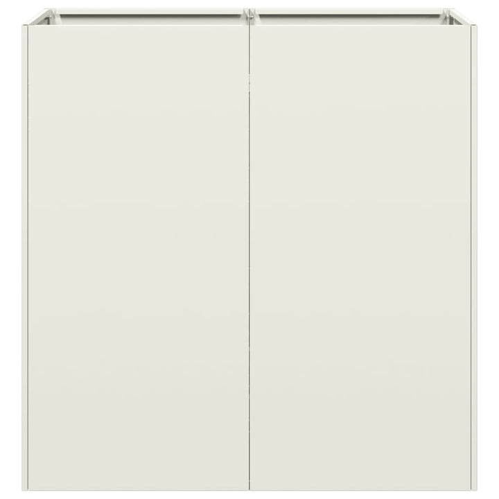 plantekasse hvid 80x40x80 cm koldvalset stål