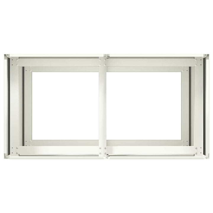 plantekasse hvid 80x40x80 cm koldvalset stål
