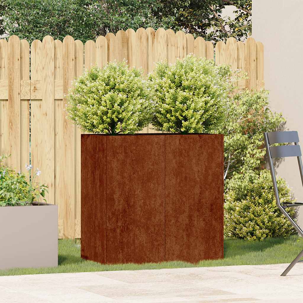 plantekasse rustfarvet 80x40x80 cm forvitringsstål