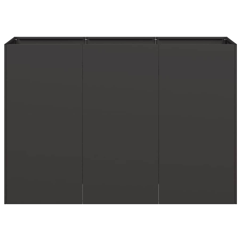 plantekasse 120x40x80 cm koldvalset stål sort