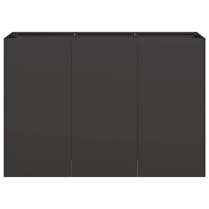 plantekasse 120x40x80 cm koldvalset stål sort