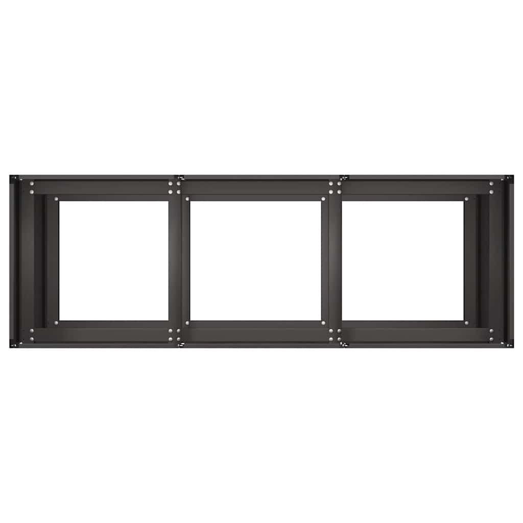 plantekasse 120x40x80 cm koldvalset stål sort