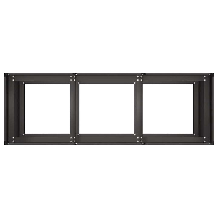 plantekasse 120x40x80 cm koldvalset stål sort