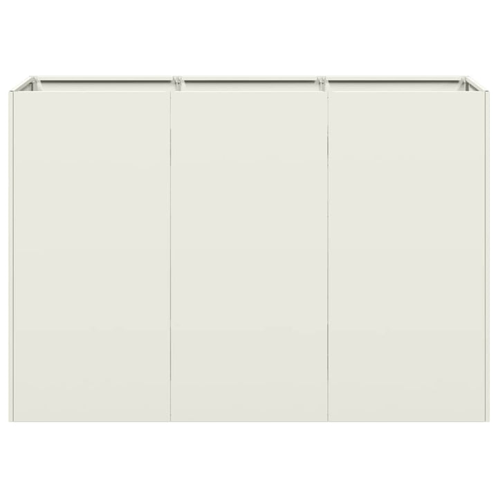 plantekasse hvid 120x40x80 cm koldvalset stål