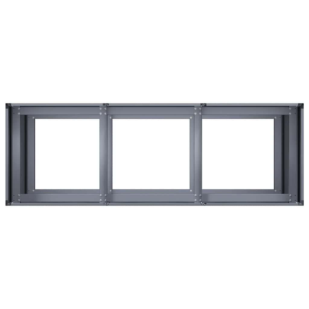 plantekasse 120x40x80 cm koldvalset stål antracitgrå