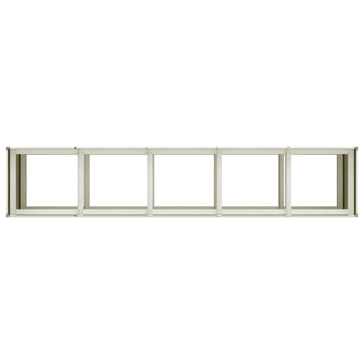 plantekasse hvid 200x40x80 cm koldvalset stål
