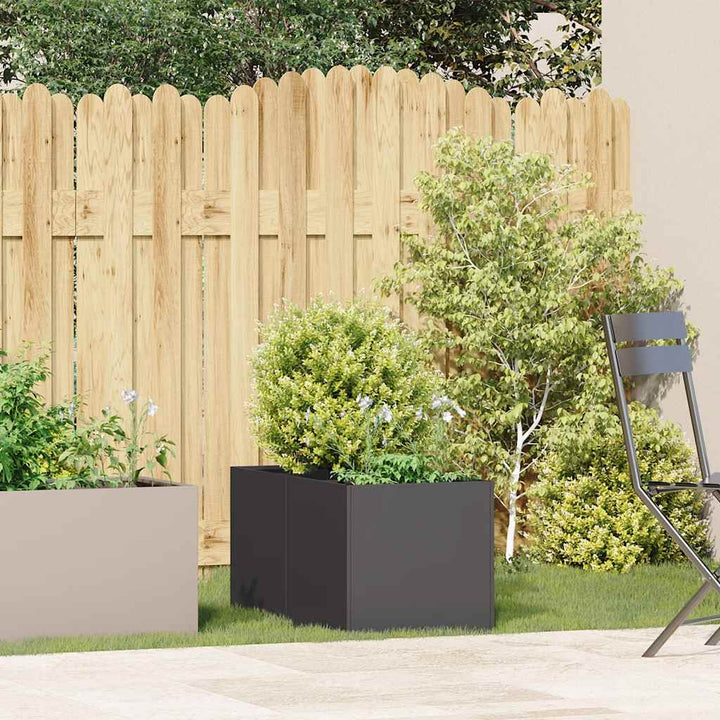 plantekasse 40x80x40 cm koldvalset stål sort