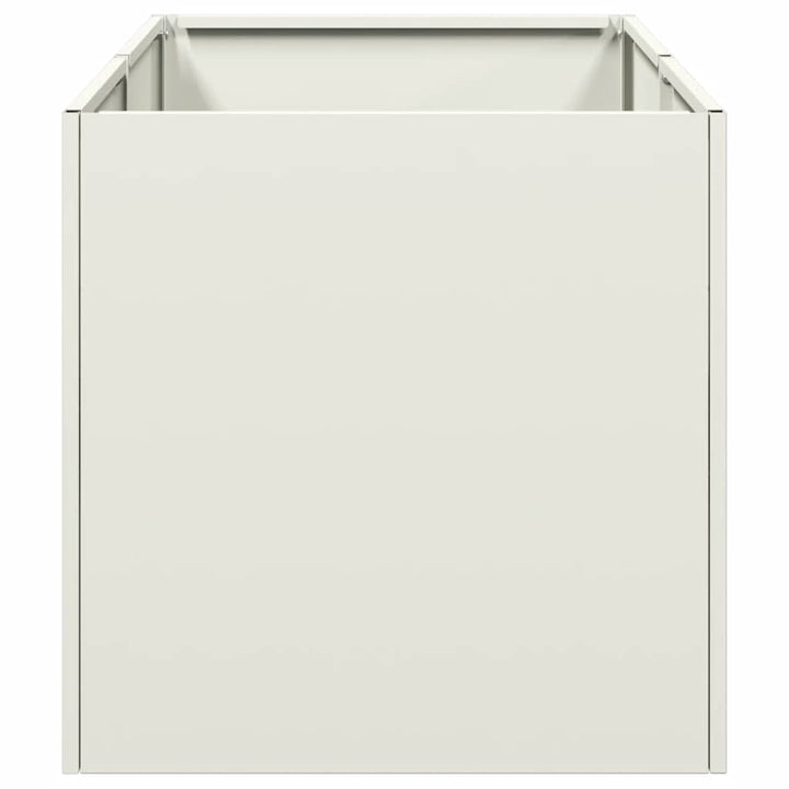 plantekasse hvid 40x80x40 cm koldvalset stål