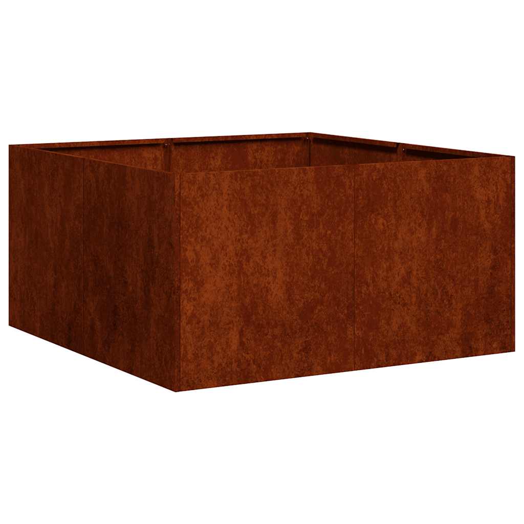 plantekasse rustfarvet 80x80x40 cm forvitringsstål