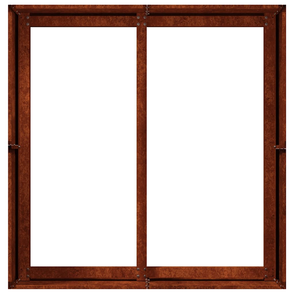 plantekasse rustfarvet 80x80x40 cm forvitringsstål