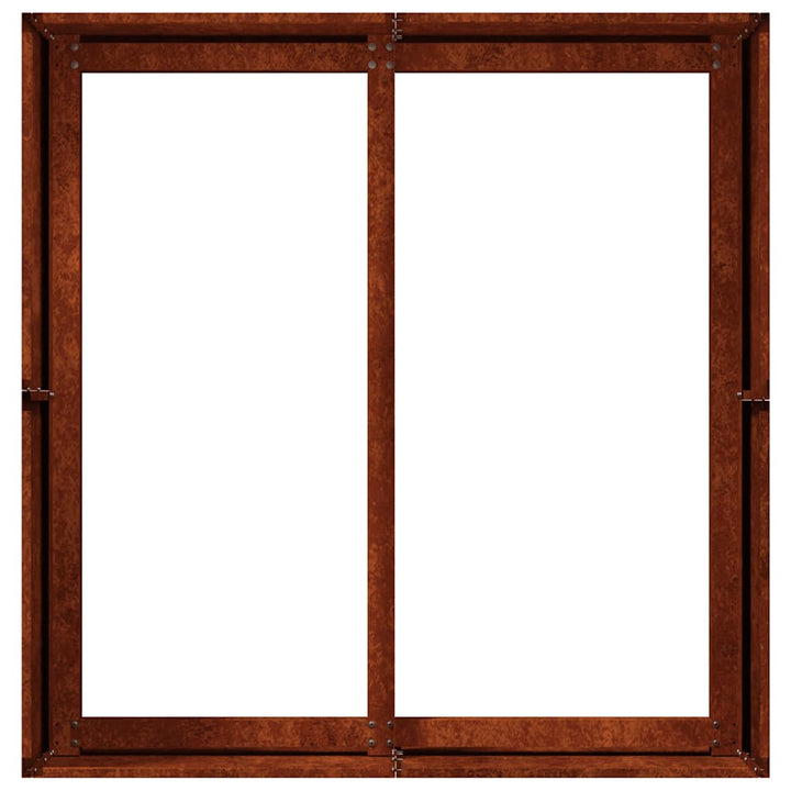 plantekasse rustfarvet 80x80x40 cm forvitringsstål