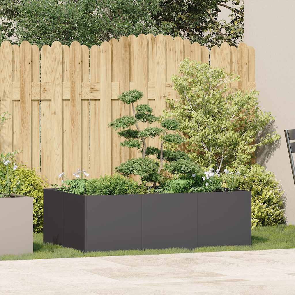 plantekasse 120x80x40 cm stål sort