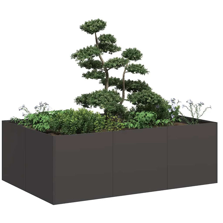 plantekasse 120x80x40 cm stål sort
