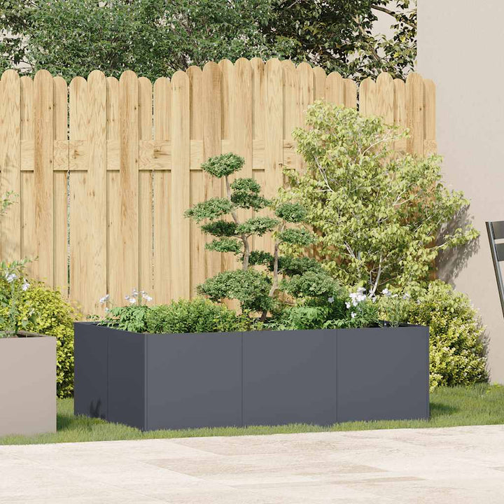 plantekasse 120x80x40 cm stål antracitgrå
