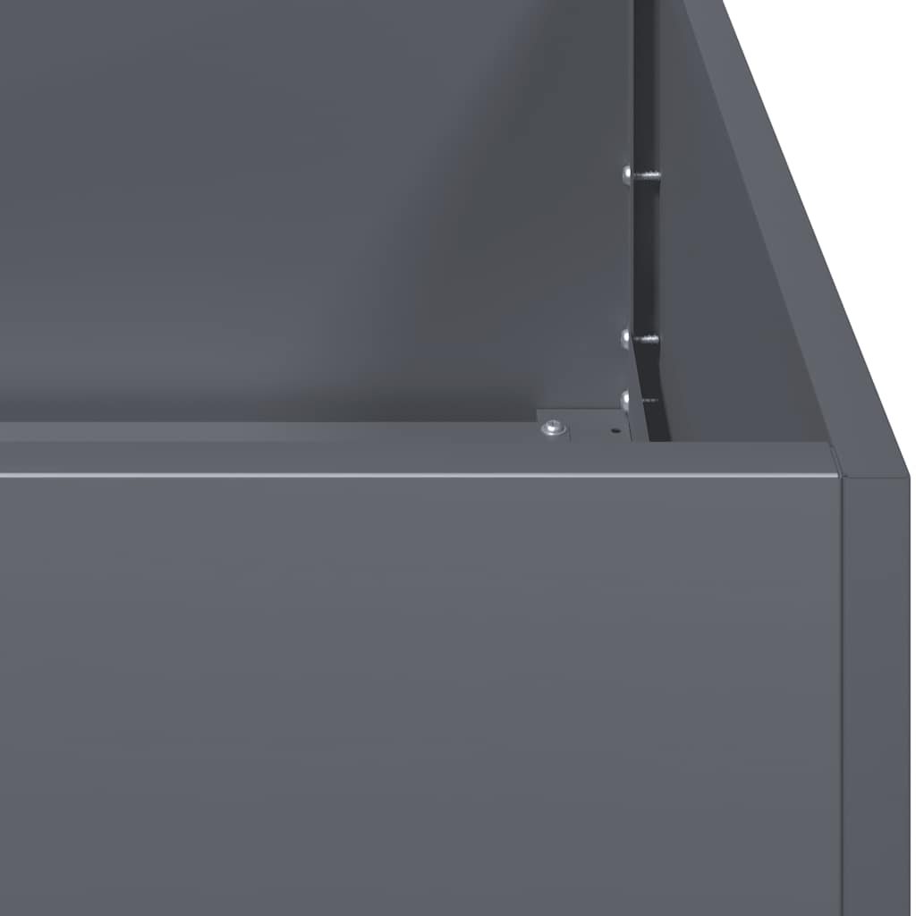 plantekasse 120x80x40 cm stål antracitgrå