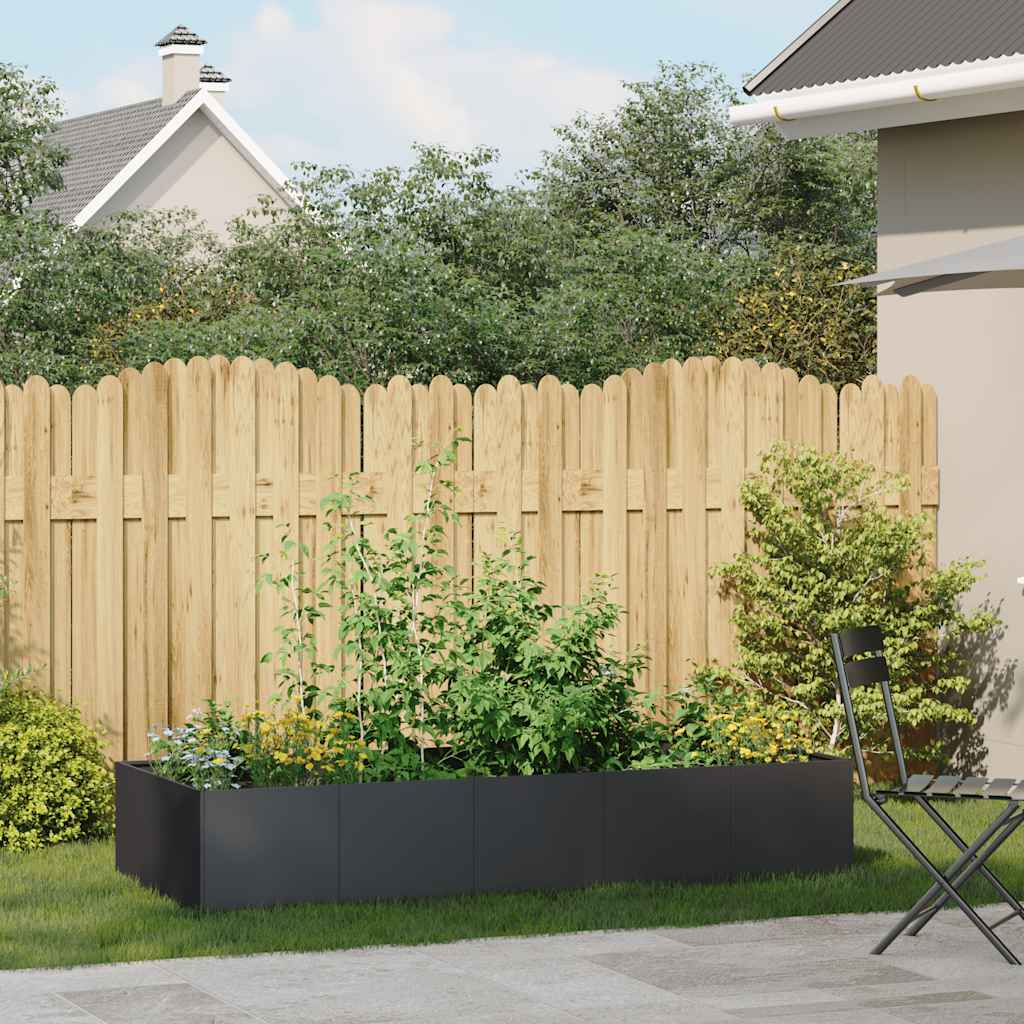plantekasse 200x80x40 cm stål sort