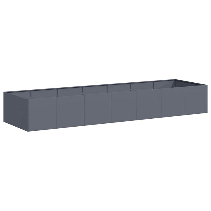 plantekasse 280x80x40 cm stål antracitgrå