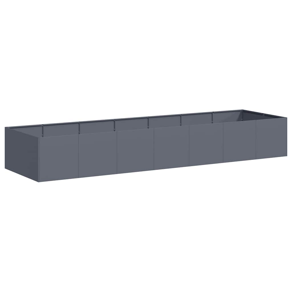 plantekasse 280x80x40 cm stål antracitgrå