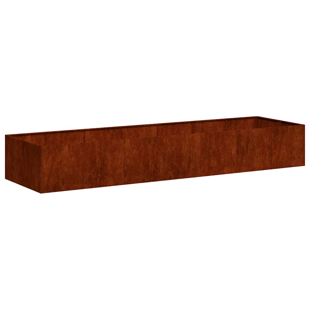 plantekasse rustfarvet 280x80x40 cm forvitringsstål