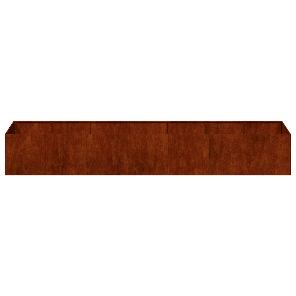 plantekasse rustfarvet 280x80x40 cm forvitringsstål