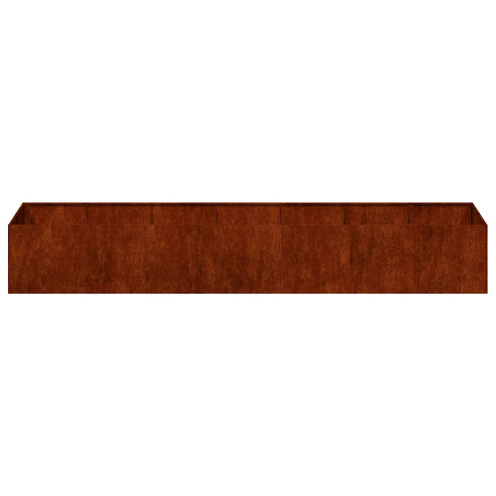 plantekasse rustfarvet 280x80x40 cm forvitringsstål