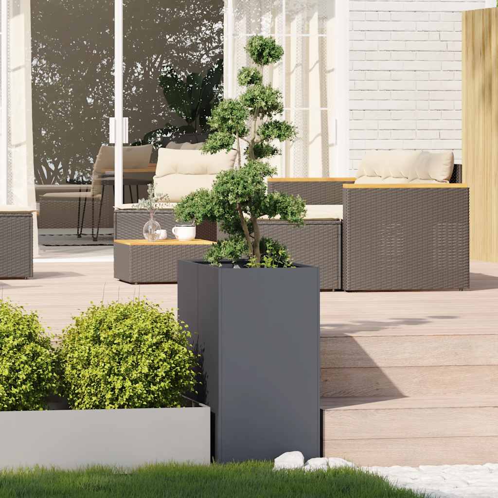 plantekasse 40x80x80 cm stål antracitgrå